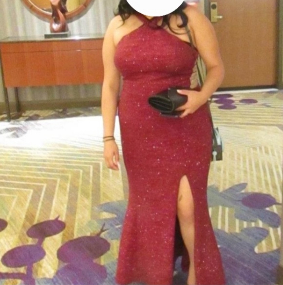 Red glittery jessica rabbit like dress